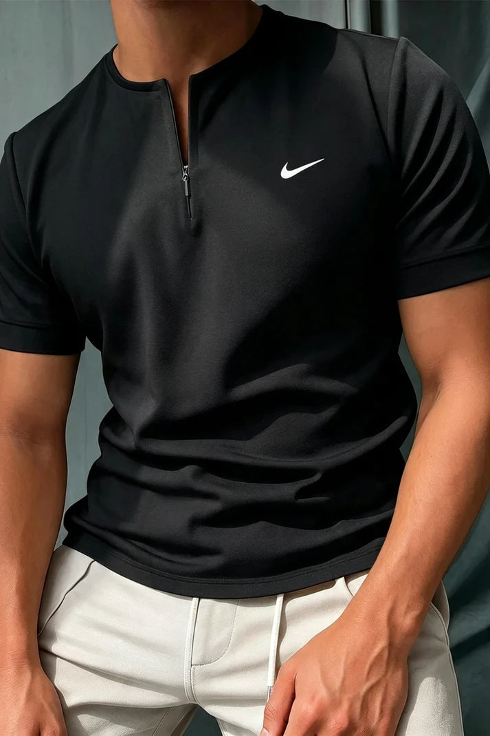 Hot Selling Item! Men's Simple Half Zip T-Shirt